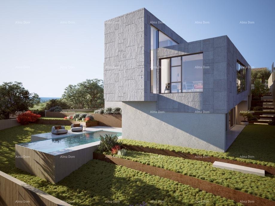 Bauland Kaštelir – Baugrundstück, 603 m2, mit rechtskräftiger Baugenehmigung und Meerblick