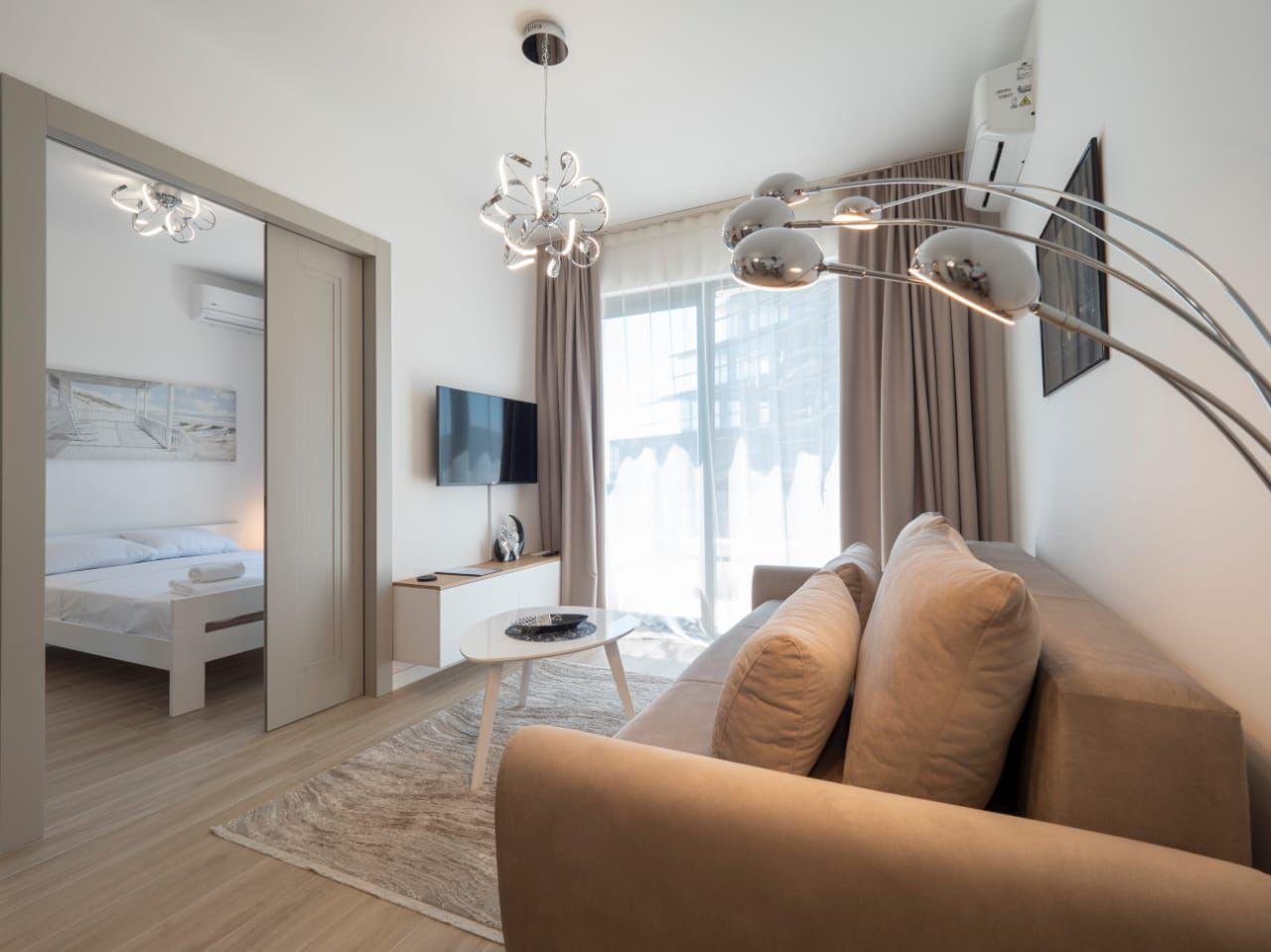 ‍‍LOCATIONThis apartment is located in Becici, Budva Municipality, 4km away from the city center. The sea and the beach are 40m away from the apart...