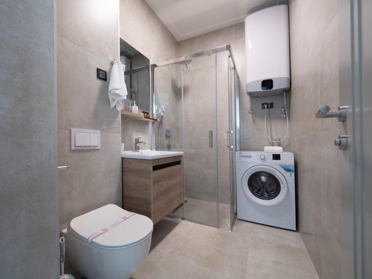 ‍‍LOCATIONThis apartment is located in Becici, Budva Municipality, 4km away from the city center. The sea and the beach are 40m away from the apart...