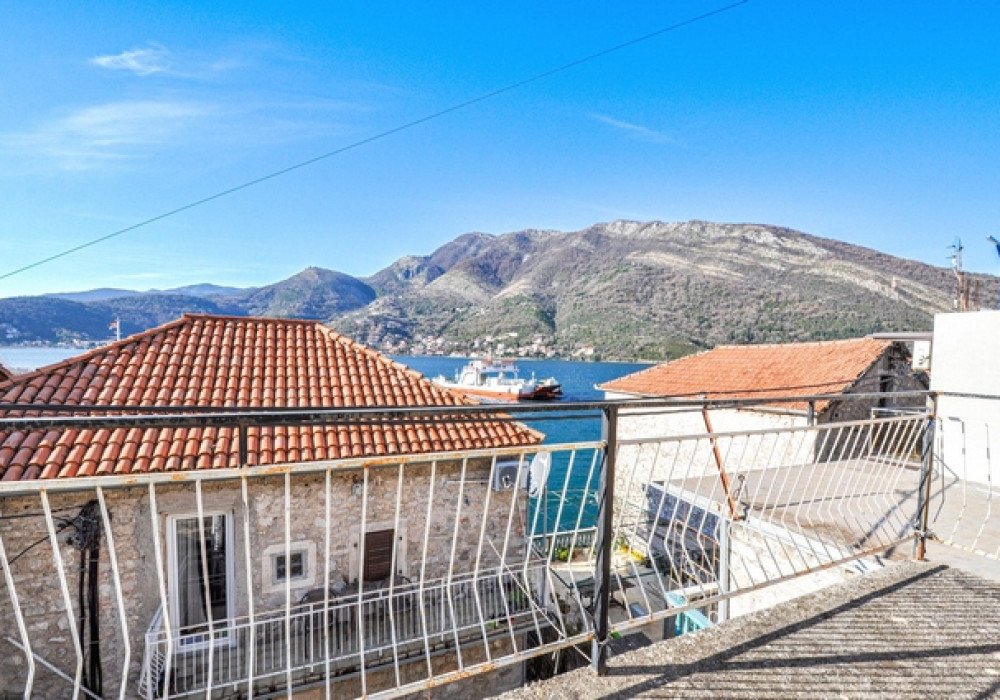 Tivat Riviera, Lepetane district. Three-storey house made of natural stone on the second line from the seaAny payment options are possible, includi...
