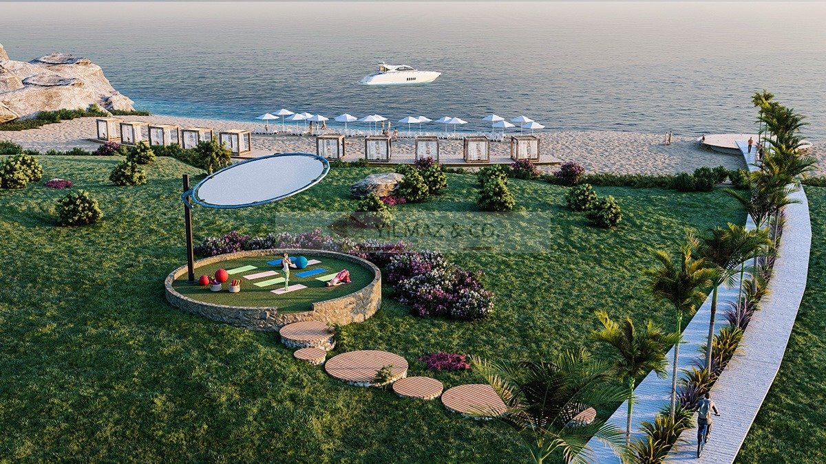 Fertigstellung 2023 Luxus - Terrassenwohnung mit Garten in Kyrenia - Esentepe zu verkaufen