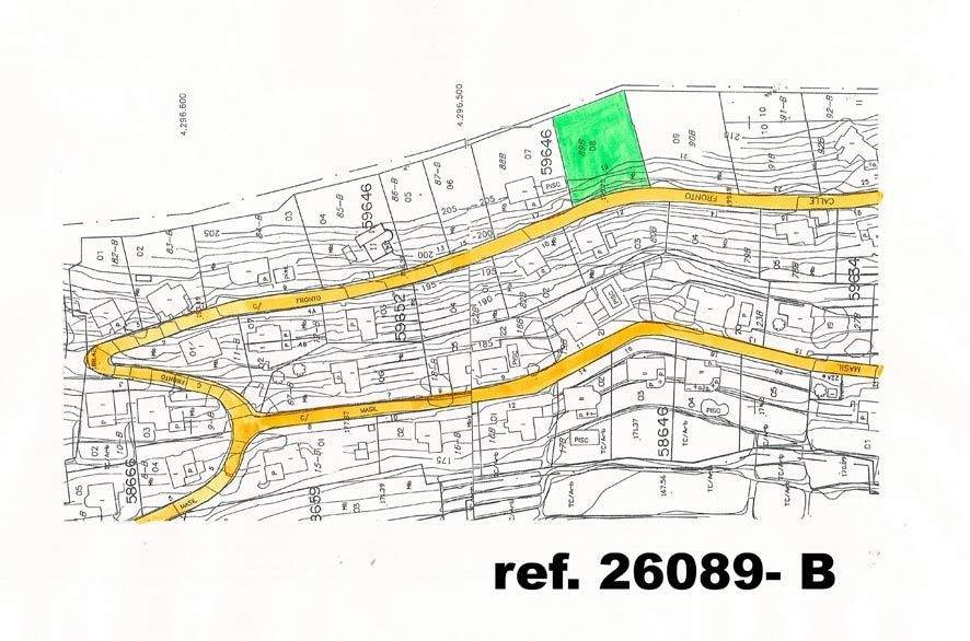 Orba: Baugrundstück von 900 m2 in der Urbanisation von Orbeta , Orba (Alicante ) Costa Blanca. Auf diesem Grundstück ist es möglich, ein Haus  auf zwei Etag 