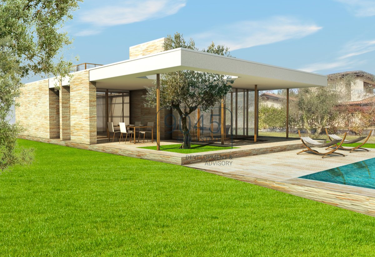 San Felice del Benaco: Offmarket: Grundstück mit Projekt für eine Neubauvilla in San Felice del Benaco - Gardasee 