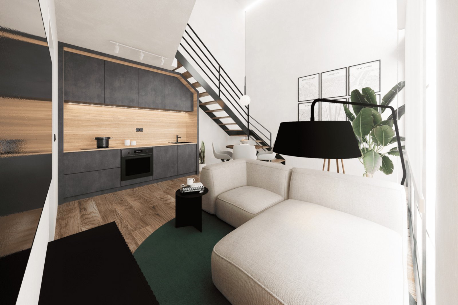Alicante: Introducing a new apartment in a modern style in Alicante.This impressive loft-style apartment is located right at the entrance of El Tossal Park, clo 