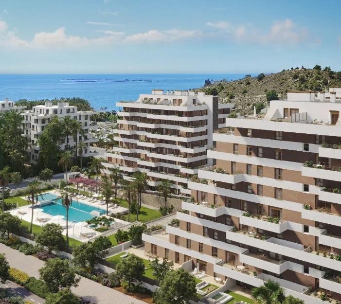 Villajoyosa: New apartments are for sale in the premium complex Orizonne in Villajoyosa with sea views. The total area is 121.78 m2, with three bedrooms, two bathr 