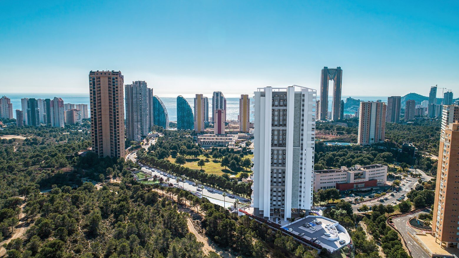 Benidorm: Introducing a new closed residential complex in the city of Benidorm. Benidorm is one of the most cosmopolitan cities in Spain, attracting not only to 