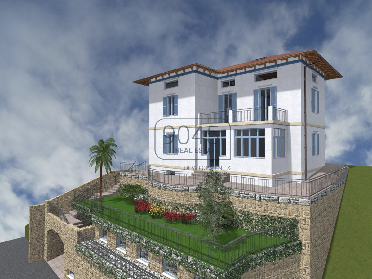 Historische Villa Liberty mit Seeblick und genehmigten Sanierungsprojekt in Lovere - Lago d&quot;Iseo