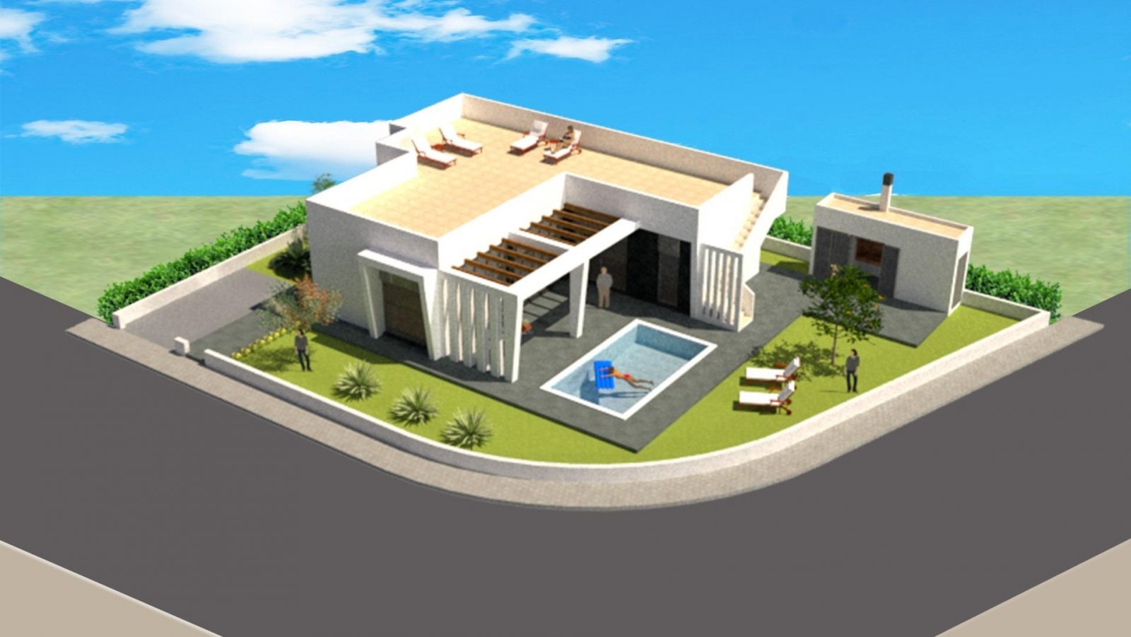 polop:  Independent villas with fully customizable pool4 different models, from 100 m² to 150 m², distributed over 1 or 2 floors, 3 bedrooms, 2 bathrooms, li 