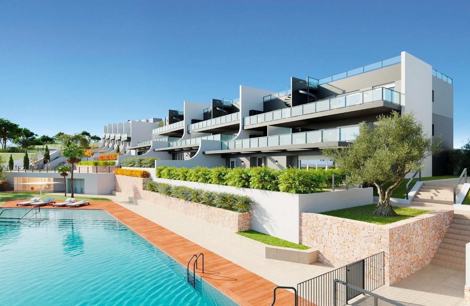 finestrat:  New apartments and townhouses in a quiet area, well connected and close to Benidorm, beaches and the Puig Campana golf course.The first phase include 