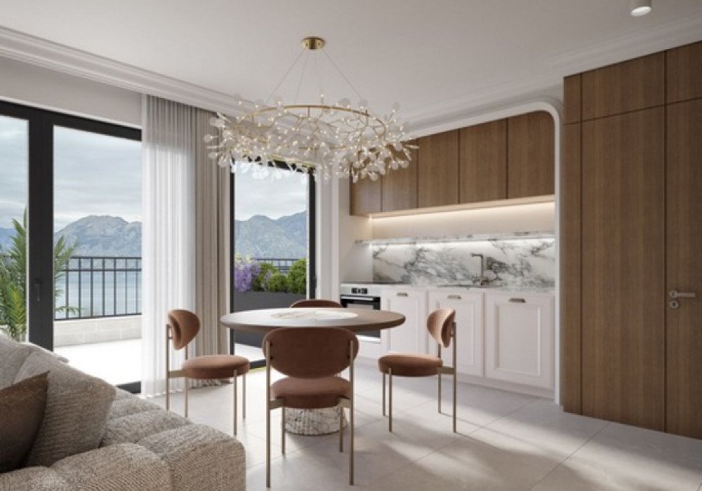 dobrota: Boka Kotorska bay, Dobrota area. Small apartment house under construction with a luxury swimming pool.

The construction completion date is December 2 