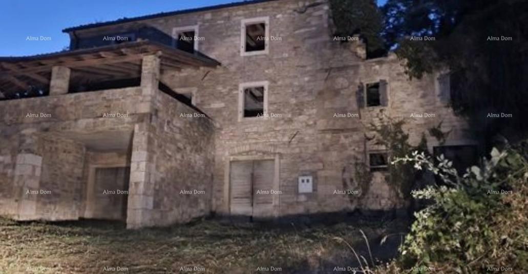 Motovun: Haus Zwei Steinhäuser zur Renovierung mit großem Grundstück – Motovun 