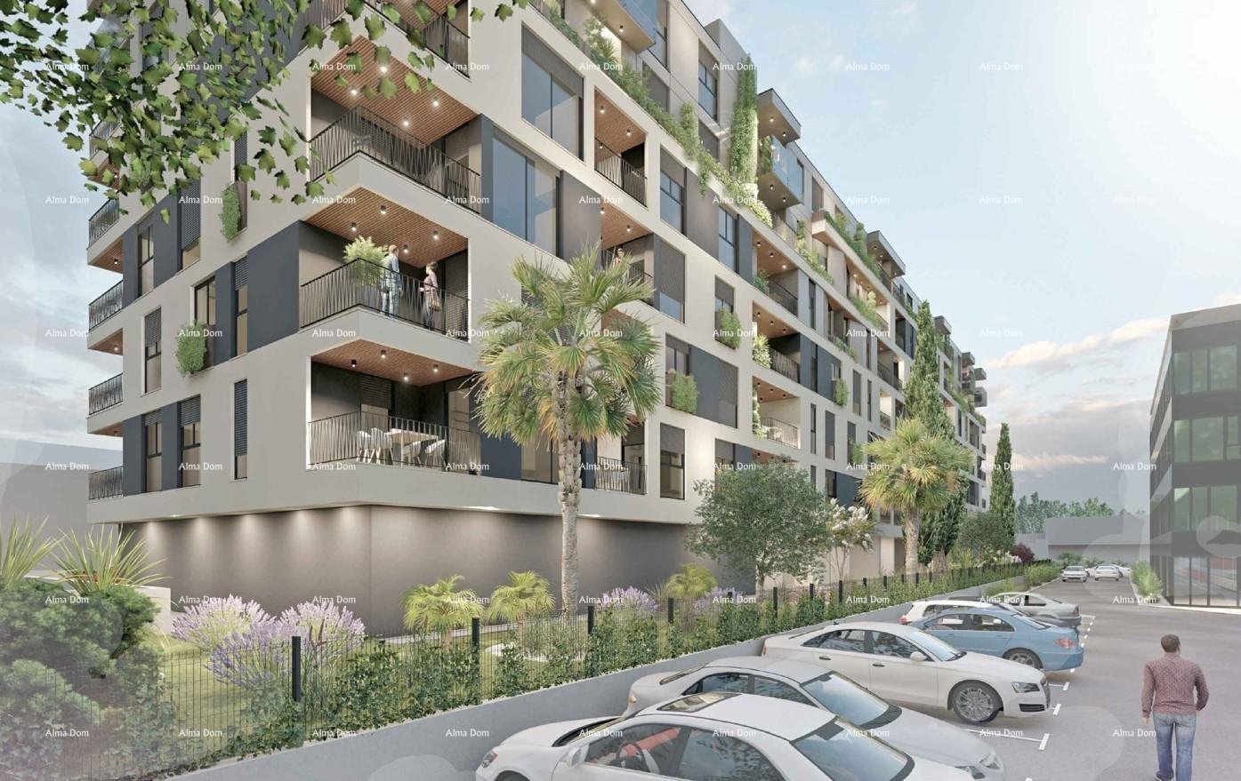 Pula: Wohnung Pula, neues Projekt! Mehrfamilienhaus, moderne Gebäude mit Aufzug, nahe dem Zentrum. 