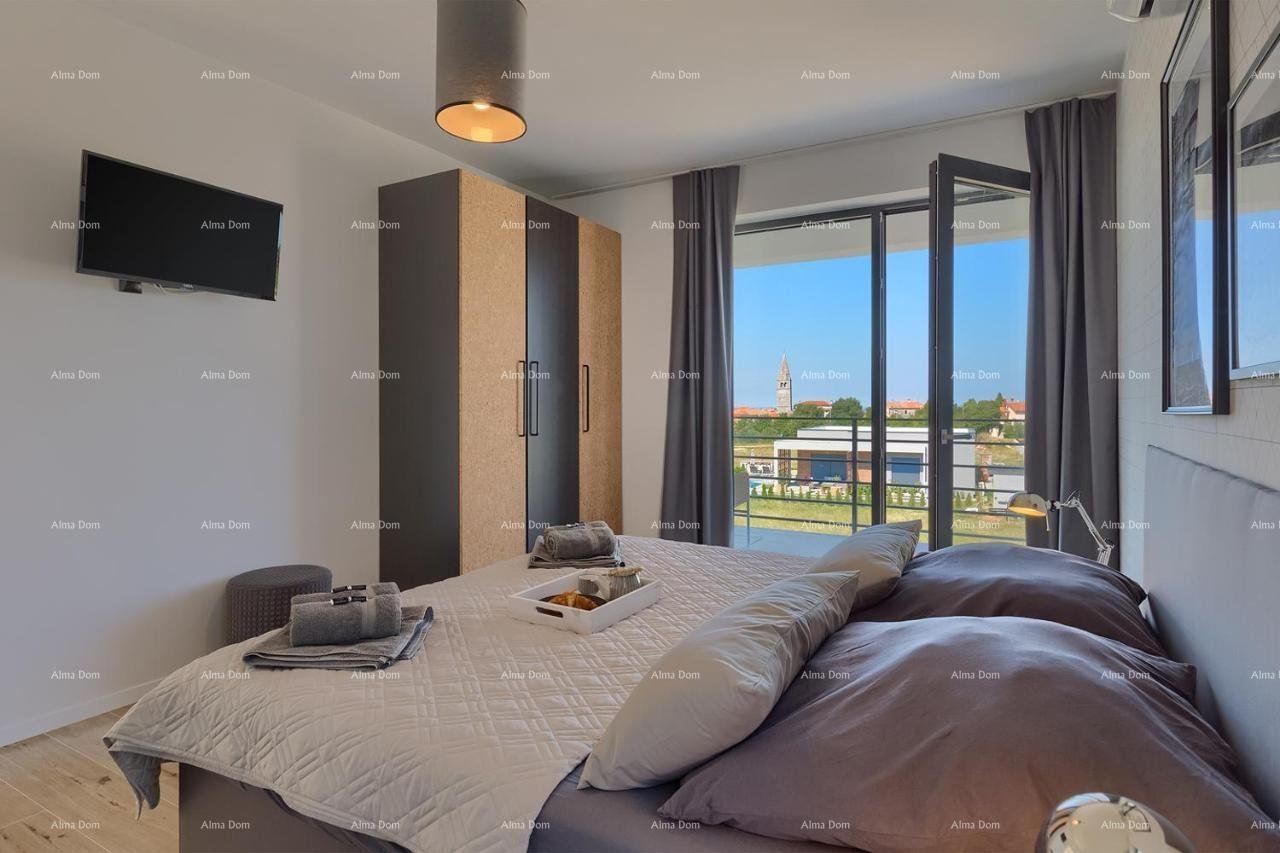 Haus Pula Galižana. Villa mit Pool, Außenküche und Meerblick.