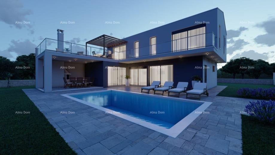 Bauland Baugrundstück mit Projekt einer Villa mit Swimmingpool, Rebići.