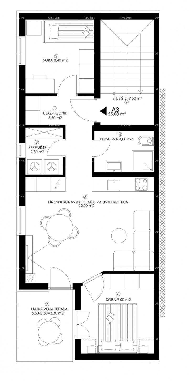 Wohnung PULA, Neubau! A3