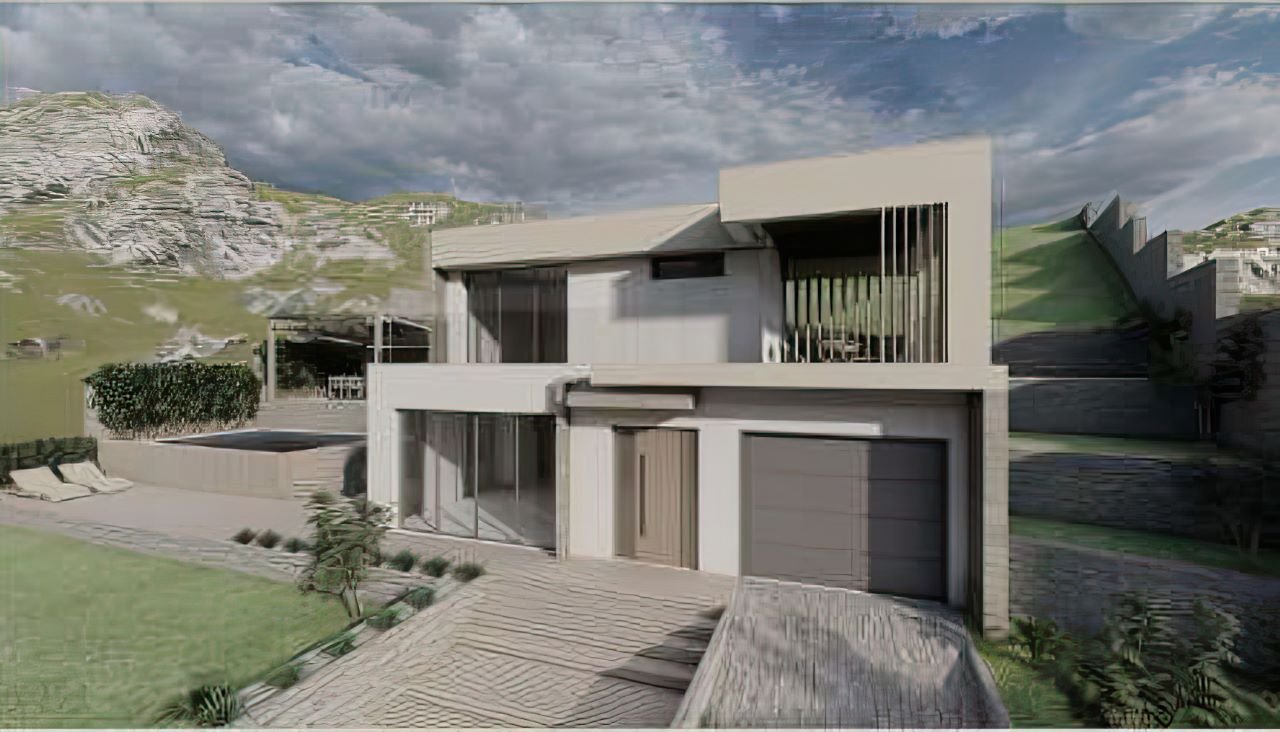 A complex of houses under construction with a swimming pool and a panoramic seaview<br><br><p>A house under construction in a complex that will have 1