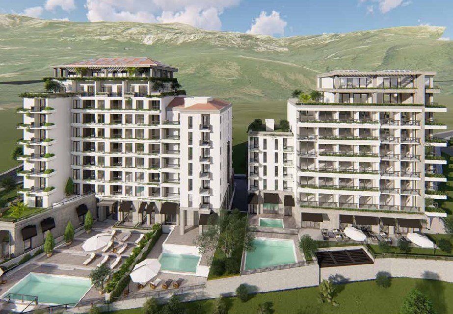 Becici: Apartment in complex with swimming pool in Becici<br><br><p>Apartment for sale in the area of Becici, nearby the center of the town Budva. The apartme 