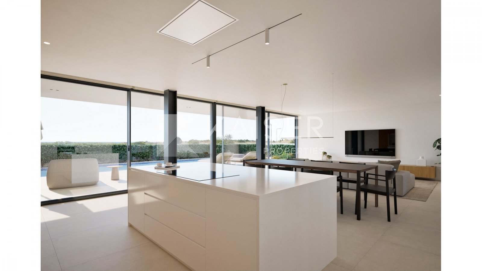 Diese prestigeträchtige, brandneue Villa im Bau mit Swimmingpool, Garage und wirklich unglaublichem, einmaligem Meerblick bietet eine privilegierte La