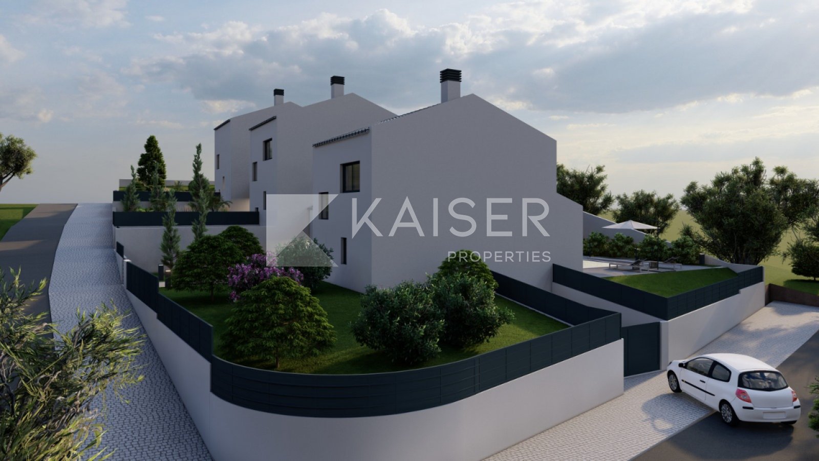 Dieses moderne, derzeit im Bau befindliche Stadthaus mit 3 Schlafzimmern befindet sich in einer ruhigen Gegend und dennoch in der Nähe der atemberaube