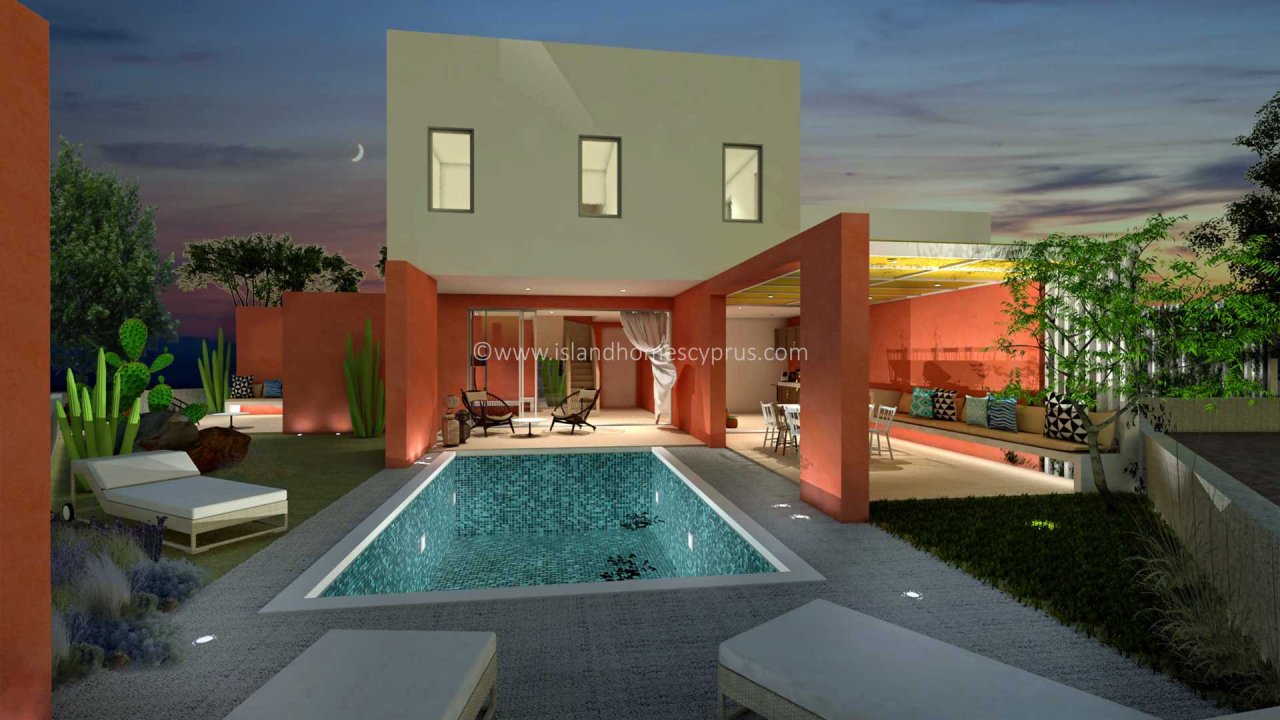 Protaras: 3 bedroom, 2 bathroom NEW BUILD detached villa in fabulous location 400m to the beach and to the centre of Protaras - TRP101DP<br /><br />This superb  