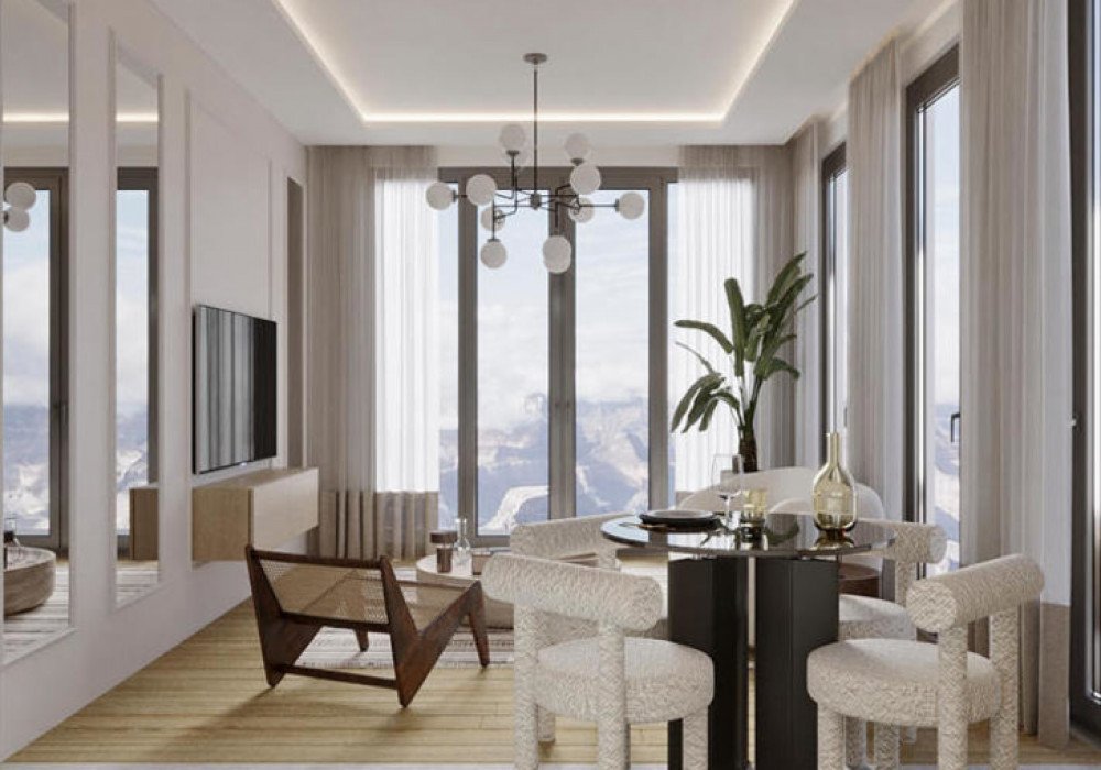 Tivat. A new multi-apartment residential complex with two outdoor pools in the immediate vicinity of the city center, surrounded by greenery and in th