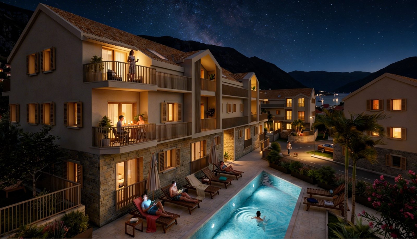 Apartments for sale in Risan in a new complex near the sea<br><br><p>We present you a new residential complex Rhizon TrinityLocated in an unspoiled pa 