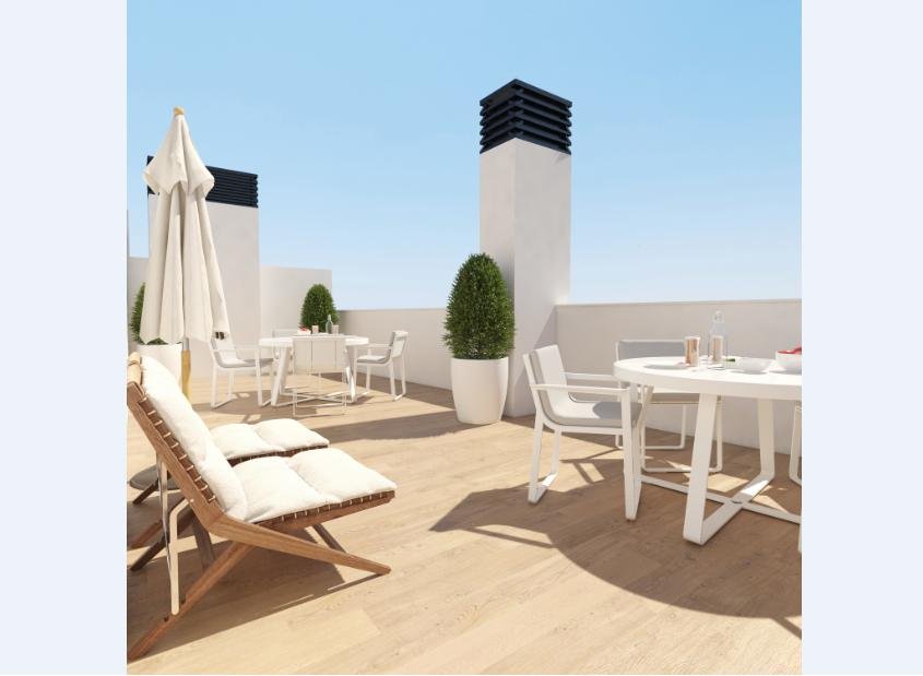 New apartment in the center of Torrevieja city.The apartment, with an area of 83 sq. m. on the ground floor with two bedrooms, two bathrooms, a liv...