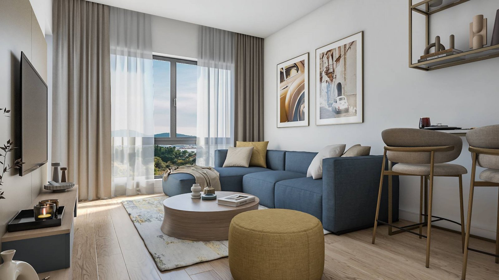 ‍LOCATIONThis apartment is located in Tivat, 1km away from the city center. The sea and the beach are 300m away from the apartment. Tivat airport i...