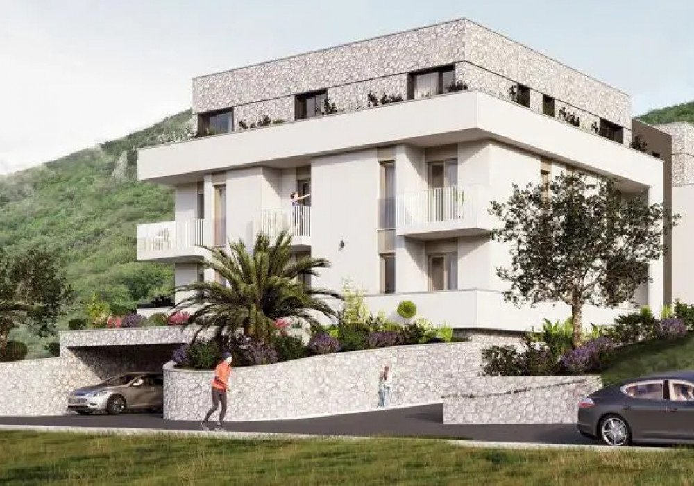 The Budva Riviera. A new luxury residential complex under constructionThe distance to the sea is 3 kmThe complex consists of several housesThe firs...