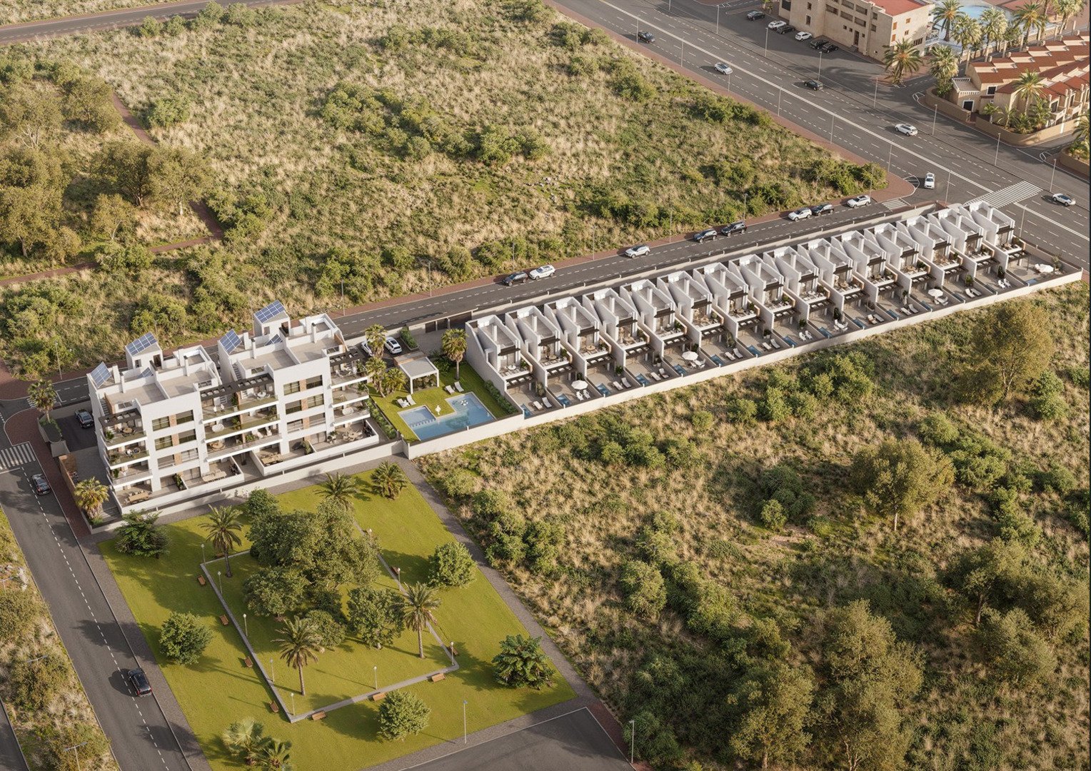 A new apartment is offered for sale in the city of Torrevieja, located on the top floor of the modern residential complex Gomera Star. The area of the
