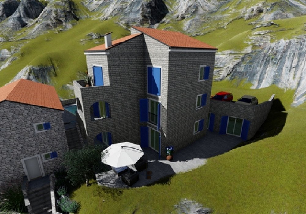 DescriptionThe Finished Project! All permissions have been received! Buy and build your dream house!!! Budva Riviera. An urbanized plot with a resi...