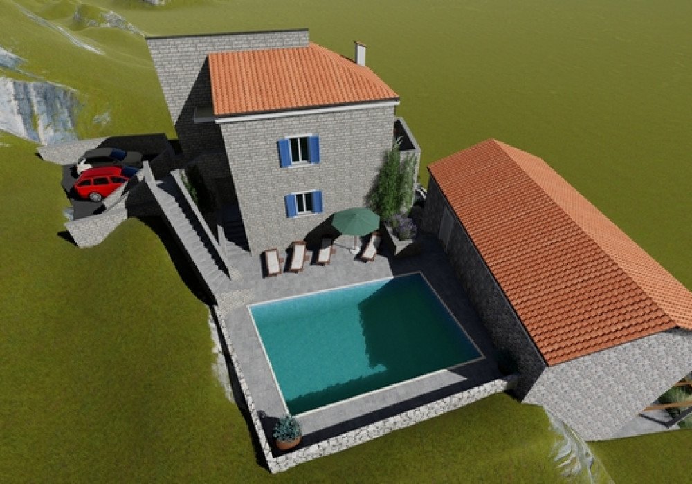 DescriptionThe Finished Project! All permissions have been received! Buy and build your dream house!!! Budva Riviera. An urbanized plot with a resi...