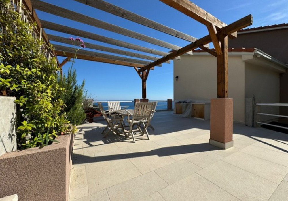 Petrovac, new house with panoramic sea views.An asphalt road leads to the house.Distance to the sea 1200 m.House area 220 sq.m.Land area 80 sq.m.Fl...