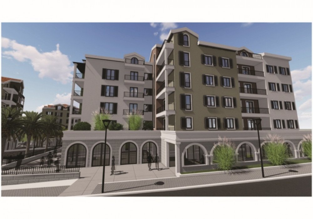 Tivat. Centre. A new luxury residential complex of six buildingsThere are 172 apartments in the complexThe area of the apartments is from 24 sq.m. ...