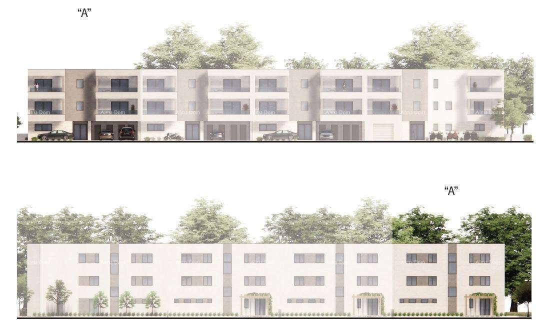 Wohnung ŠTINJAN – NEUBAU IN DER NÄHE DES MEERES UND DER STADT. Wohnung B Gebäude A