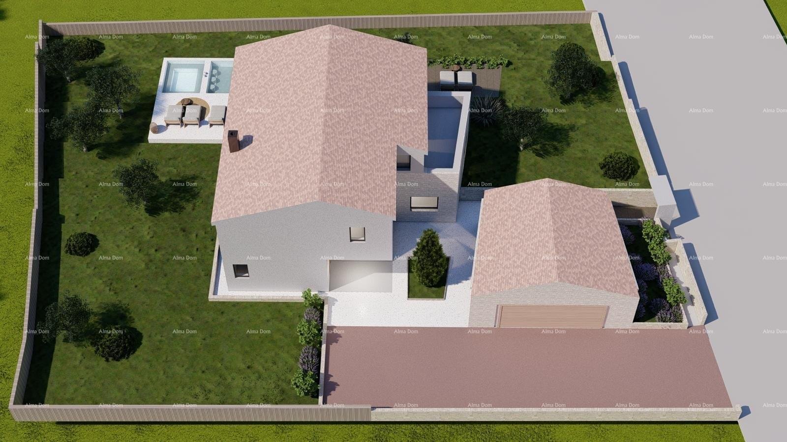 Bauland Tinjan – Baugrundstück 1.152 m² mit Genehmigung und Projekt für ein Haus mit Pool