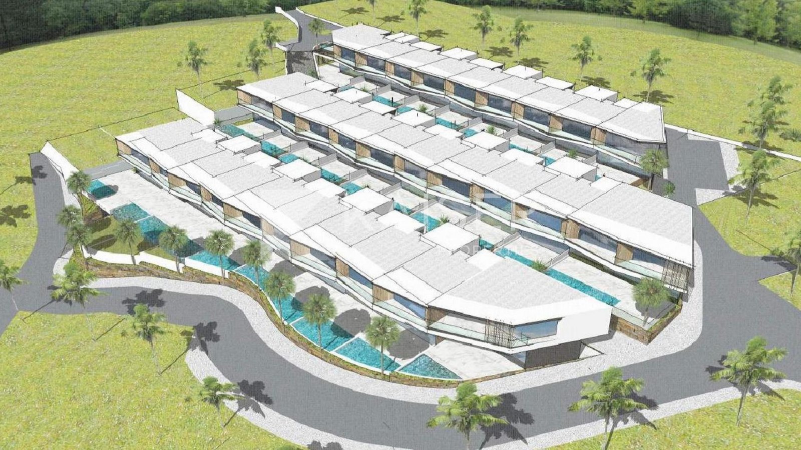 Großes Grundstück von 9.540 m² in Hügellage mit atemberaubendem Meerblick, in einer ruhigen, halbländlichen Gegend, nur eine kurze Autofahrt von herrl