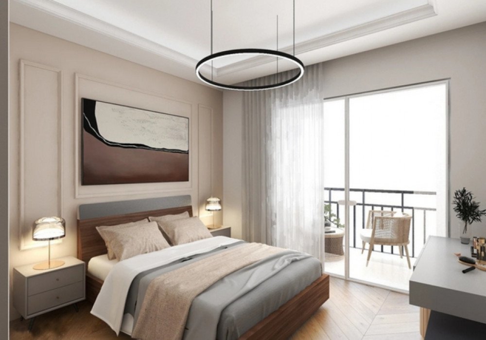 The Budva Riviera. A new residential complex of four small apartment buildings with an outdoor swimming poolThe completion date of the first phase ...