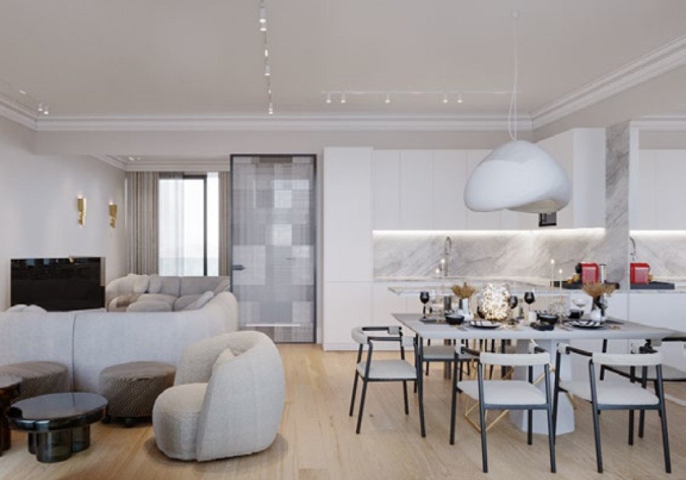 Tivat. A new multi-apartment residential complex with two outdoor pools in the immediate vicinity of the city center, surrounded by greenery and in th