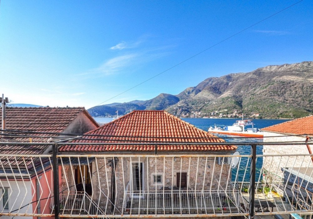 Tivat Riviera, Lepetane district. Three-storey house made of natural stone on the second line from the seaAny payment options are possible, includi...